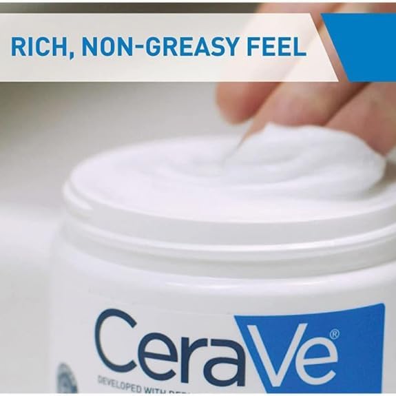 CeraVe Moisturizing Cream, Body and Face Moisturizer for Dry Skin, Body Cream with Hyaluronic Acid and Ceramides, 19 Ounce
