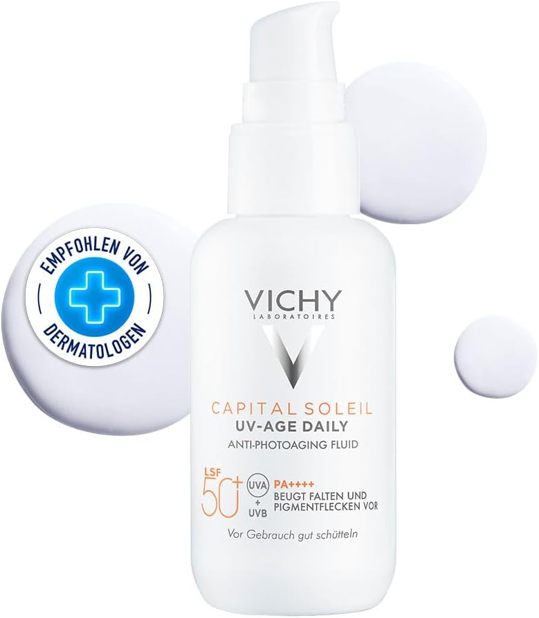 Vichy Capital Soleil UV-Age Sunblock SPF 50+ with Niacinamide 40ml | Best Vichy Sunblock Price in Pakistan