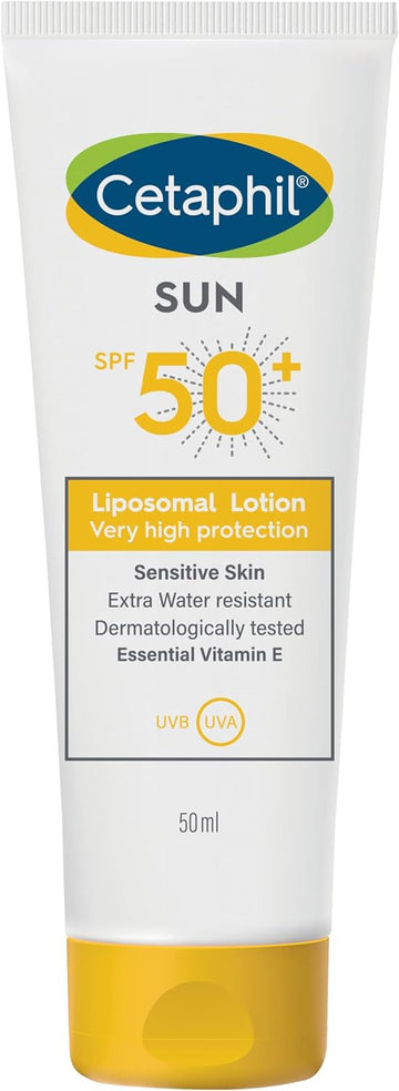 Cetaphil Sun Liposomal Lotion SPF 50+, Moisturizer sunscreen Face & Body Moisturizer for Sensitive Skin, Very High Protection and Water Resistent, Unscented 100 ml