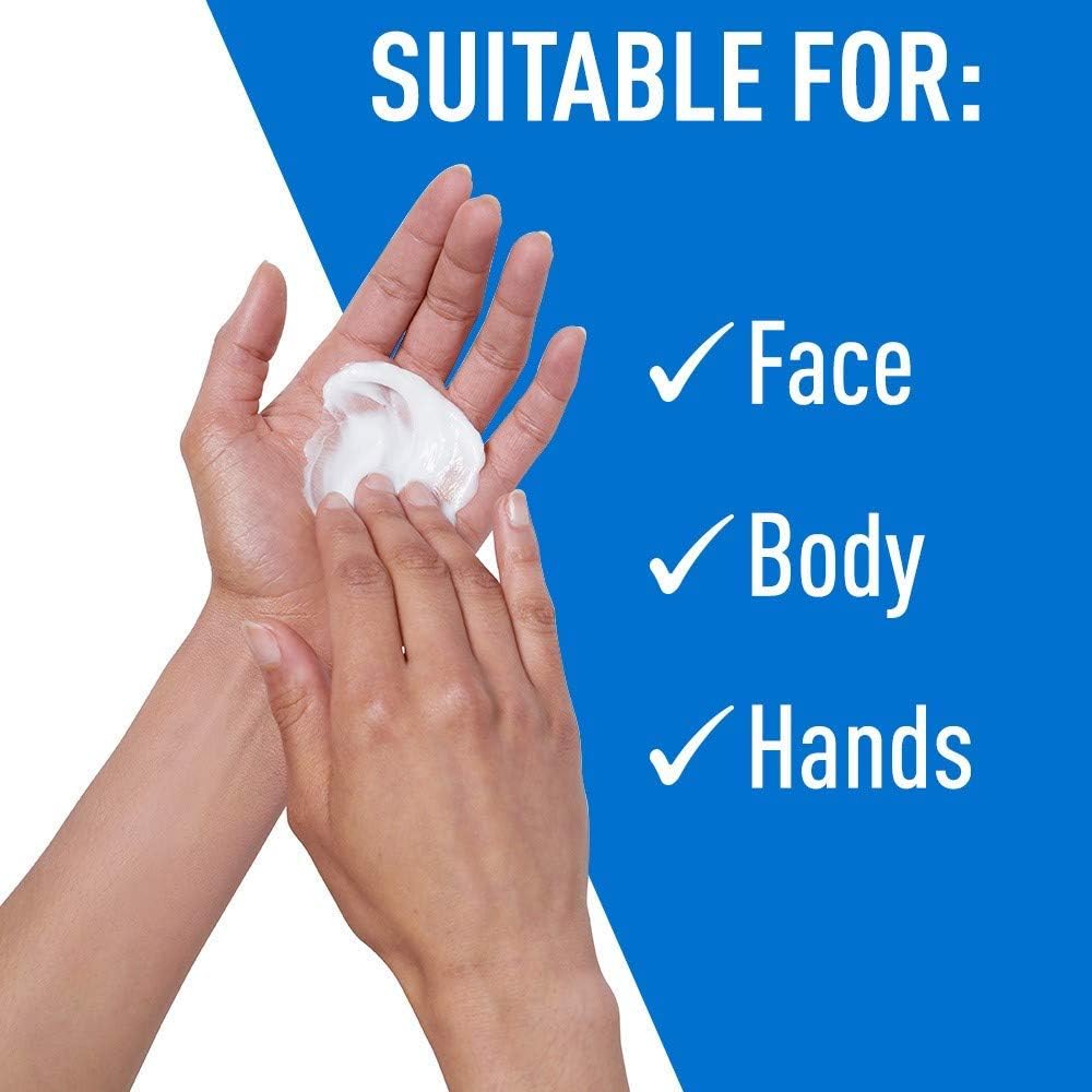 CeraVe Moisturizing Cream, Body and Face Moisturizer for Dry Skin, Body Cream with Hyaluronic Acid and Ceramides, 19 Ounce