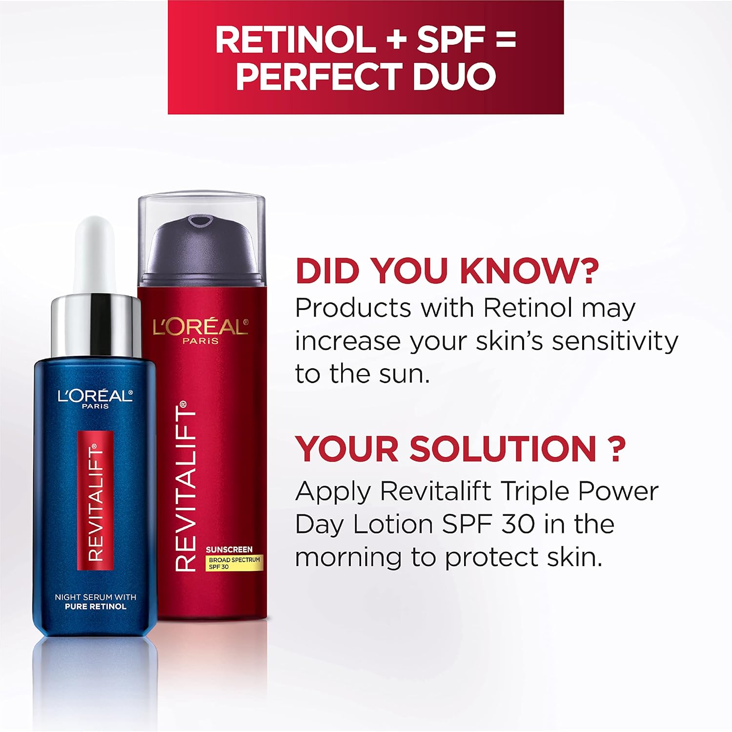 L'OREAL PARIS Skincare Revitalift Triple Power Anti-Aging Face Moisturizer with Pro Retinol, Hyaluronic Acid & Vitamin C to reduce wrinkles, firm and brighten skin, 1.7 Oz - (Packaging May Vary)